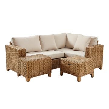 Armando 4 Piece Rattan Sofa Seating Group With Cushions