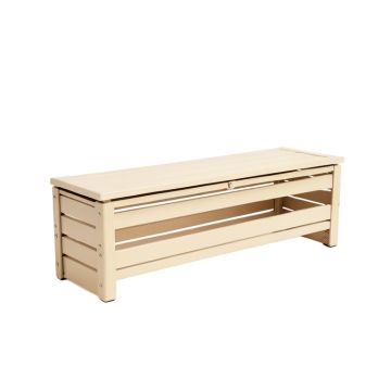 Stone Bluff Narrow Outdoor Storage Bench - Beige