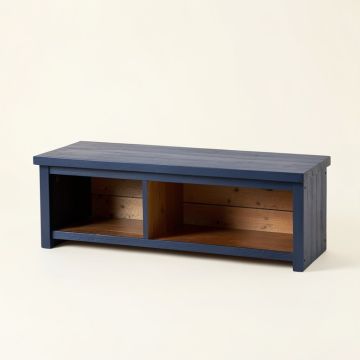 Oak Crossing Shoe Storage Bench - Navy (synthetic illustration; no displayed measurements)