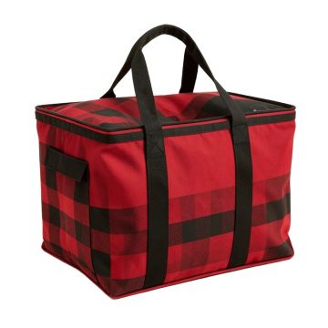 Buffalo Check Bear Lunch Insulated Picnic Tote Bag , Service For 1