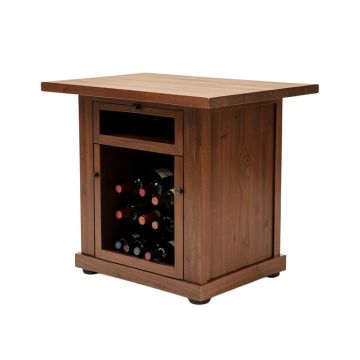 Navarette Industrial Bar With Wine Storage