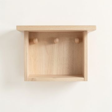Linden Crest Wall-Mounted Entryway Organizer Shelf - Beige (synthetic illustration; no displayed measurements)