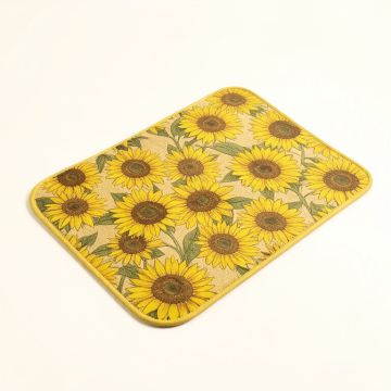 Nawrocki Sunflower Print Anti-Fatigue Kitchen Mat (synthetic illustration; no displayed measurements)