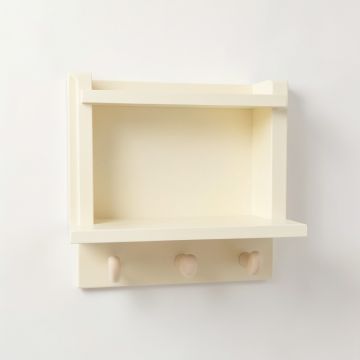 Shore Bend Wall-Mounted Entryway Organizer Shelf - Cream (synthetic illustration; no displayed measurements)