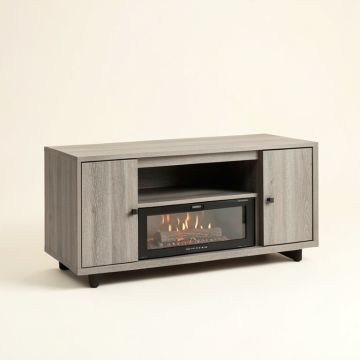 Guadalupe Tv Stand For Tvs Up To 65 '' With Electric Fireplace Included (synthetic illustration; no displayed measurements)