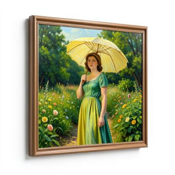 Woman With A Parasol In The Garden In Argenteuil '' By Claude (synthetic illustration; no displayed measurements)