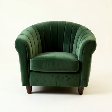Wren Crest Upholstered Armchair - Green (synthetic illustration; no displayed measurements)
