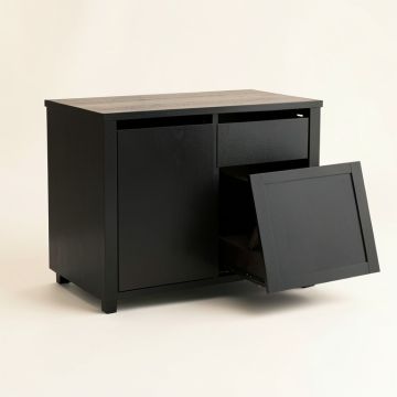 Field Arc Freestanding Pull-Out Hamper Cabinet (synthetic illustration; no displayed measurements)