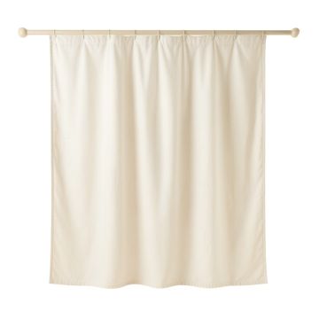 Ash Brook Shower Curtain Hanging Flat From A Plain Rod - Cream