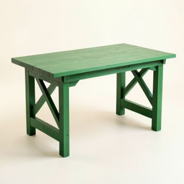 Maple Bridge Empty Workshop Workbench - Green (synthetic illustration; no displayed measurements)