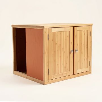 Cove Bridge Empty Furniture-Style Litter Enclosure - Terracotta (synthetic illustration; no displayed measurements)