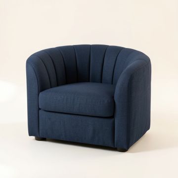 Alder Dale Upholstered Armchair - Navy (synthetic illustration; no displayed measurements)