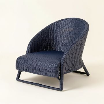 Vale Bend Outdoor Lounge Chair - Navy (synthetic illustration; no displayed measurements)