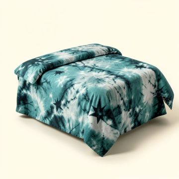 Star Inside Tie Dye Effect Print Surreal Soft Monochrome Graphic Duvet Cover Set (synthetic illustration; no displayed measurements)
