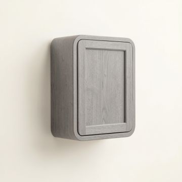 River Bend Wall-Mounted Entry Cabinet - Gray (synthetic illustration; no displayed measurements)