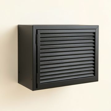 Maple Brook Wall-Mounted Entry Cabinet - Black (synthetic illustration; no displayed measurements)