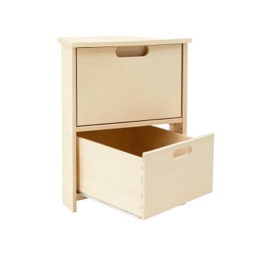Heath Bend Freestanding Pull-Out Hamper Cabinet - Ivory