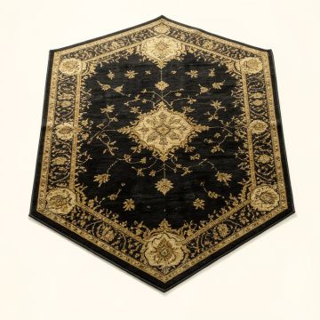 Clarence Black/Gold Rug (synthetic illustration; no displayed measurements)