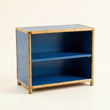 Laurel Bend Low Bookcase - Blue (synthetic illustration; no displayed measurements)