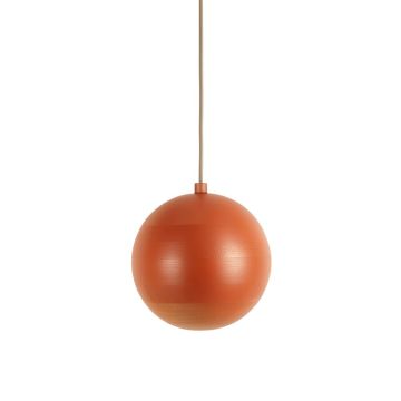 Shore Branch Pendant Light Suspended From One Plain Cable - Terracotta
