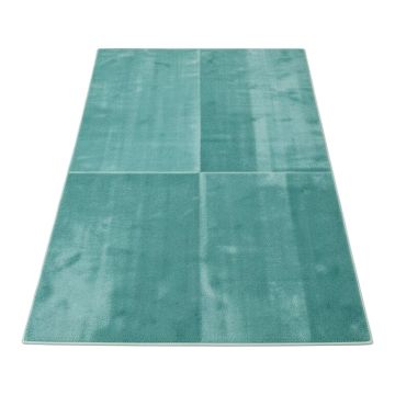 Kensal Power Loom Teal/White Indoor/Outdoor Use Rug
