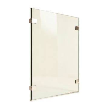 Mosaic 33.75 '' W X 73.75 '' H Framed Fixed Glass Shower Panel
