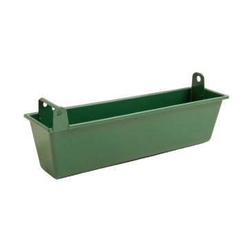 Cove Brook Empty Railing Planter With Integral Brackets - Green
