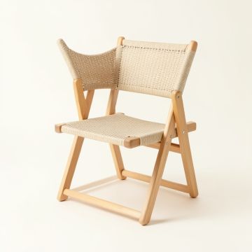 Dune Dell Folding Outdoor Chair - Beige (synthetic illustration; no displayed measurements)