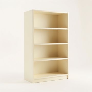 Wren Bend Freestanding Bookcase - Cream (synthetic illustration; no displayed measurements)