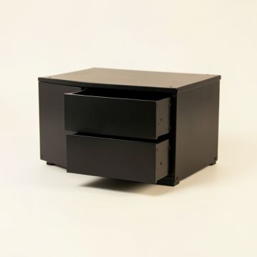 Willow Crest Small-Parts Storage Drawer Cabinet - Black (synthetic illustration; no displayed measurements)