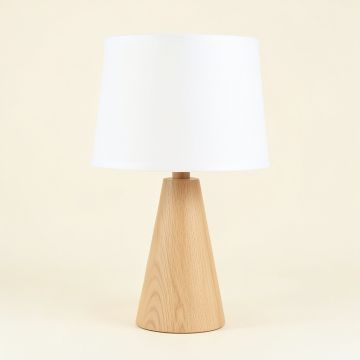 Meadow Bend Table Lamp With A Plain Fabric Shade - White (synthetic illustration; no displayed measurements)