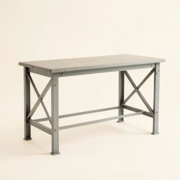 Clay Crest Empty Workshop Workbench - Gray (synthetic illustration; no displayed measurements)