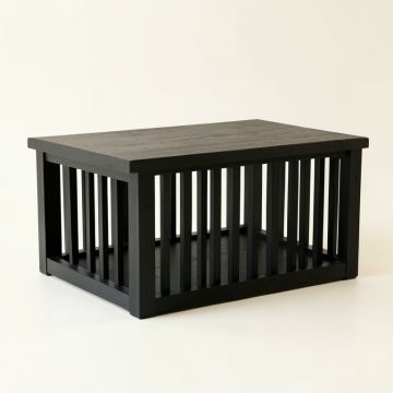 Lake Falls Empty Furniture-Style Pet Crate - Black (synthetic illustration; no displayed measurements)