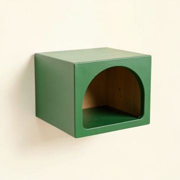 Reed Bend Wall-Mounted Cat Perch - Green (synthetic illustration; no displayed measurements)