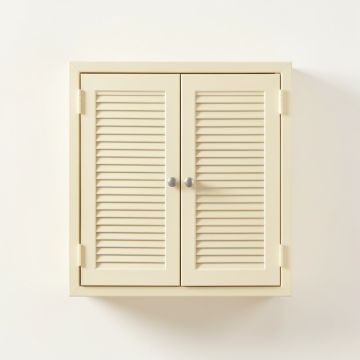 Shore Brook Wall-Mounted Laundry Cabinet - Cream (synthetic illustration; no displayed measurements)