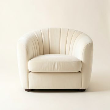 Moss Brook Upholstered Armchair - Cream (synthetic illustration; no displayed measurements)