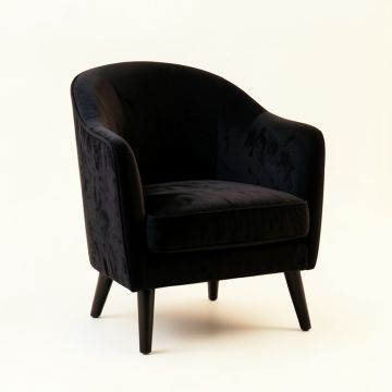 Glen Bluff Upholstered Armchair - Black (synthetic illustration; no displayed measurements)