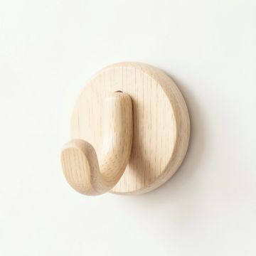 Slate Crest Wall-Mounted Robe Hook - Ivory (synthetic illustration; no displayed measurements)