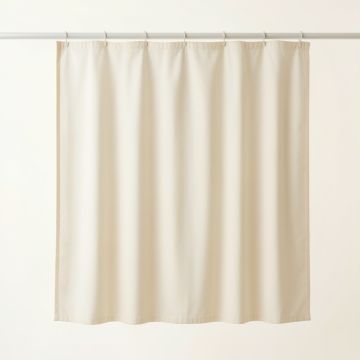 Birch Branch Shower Curtain Hanging Flat From A Plain Rod - Cream (synthetic illustration; no displayed measurements)
