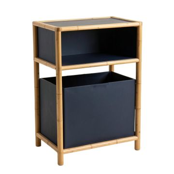 Holly Canyon Freestanding Pull-Out Hamper Cabinet - Navy (synthetic illustration; no displayed measurements)