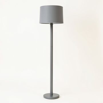 Olive Canyon Floor Lamp With A Plain Fabric Shade - Gray (synthetic illustration; no displayed measurements)