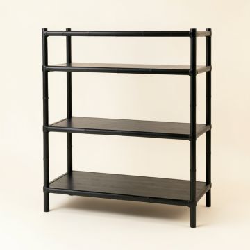 Hazel Branch Empty Seed-Starting Shelving Unit Without Lights - Black (synthetic illustration; no displayed measurements)