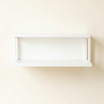 Ridge Crest Wall-Mounted Shelf - White (synthetic illustration; no displayed measurements)