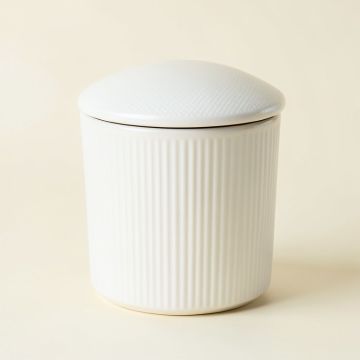 Hazel Crossing Storage Canister With Lid - White (synthetic illustration; no displayed measurements)