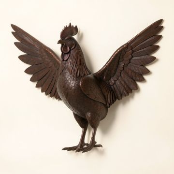 Rooster With 3D Wing Wall Décor (synthetic illustration; no displayed measurements)
