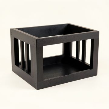 Laurel Branch Empty Furniture-Style Pet Crate - Black (synthetic illustration; no displayed measurements)