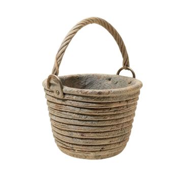Basket With Handle Stone Hanging Planter