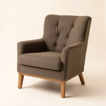 Priyah 29 '' Wide Tufted Polyester Wingback Chair (synthetic illustration; no displayed measurements)