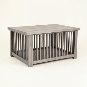 Pine Dell Empty Furniture-Style Pet Crate - Gray (synthetic illustration; no displayed measurements)