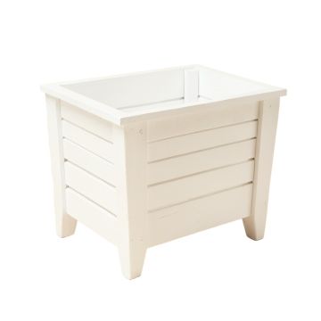 Pine Bend Empty Raised Planter - White